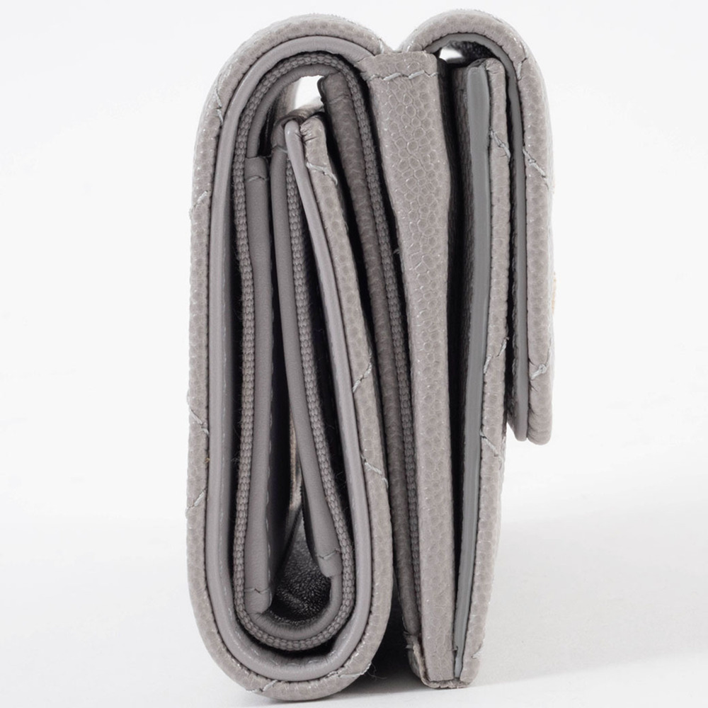 CHANEL Authentic Gray Caviar Leather Wallet - Picture 5 of 16